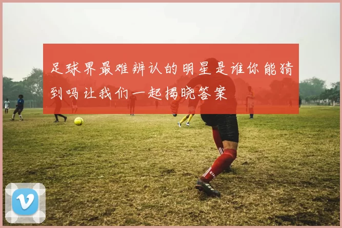 足球界最难辨认的明星是谁你能猜到吗让我们一起揭晓答案